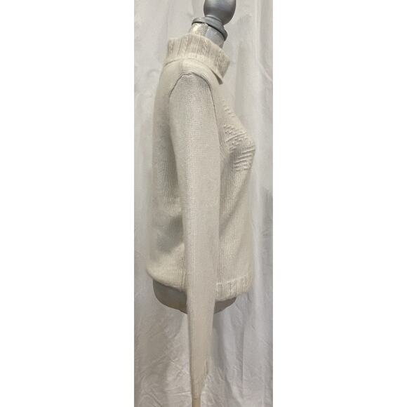 Vintage Ralph Lauren Wool Angora Sweater Turtleneck Embellished Snowflake PL - Picture 2 of 10